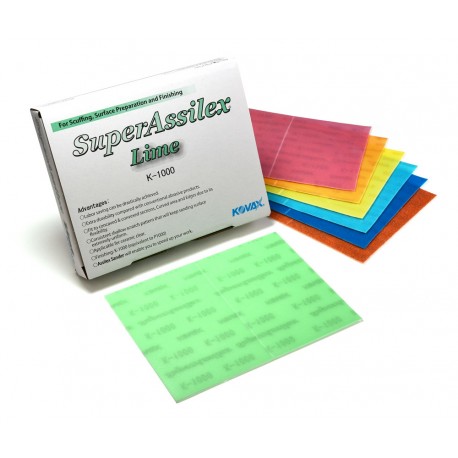 4 Sheets 1 M Hand Pad for Half Sheets Super Assilex Flexible Sanding Sheets Job-PAK Lemon K-800 U191-1509 